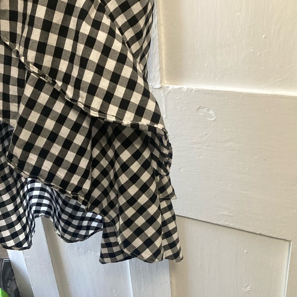 A New Day Black and White Asymmetrical Trumpet Midi Skirt - Picture 5 of 10